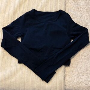 Lululemon Ribbed Long Sleeve Crop Run Top